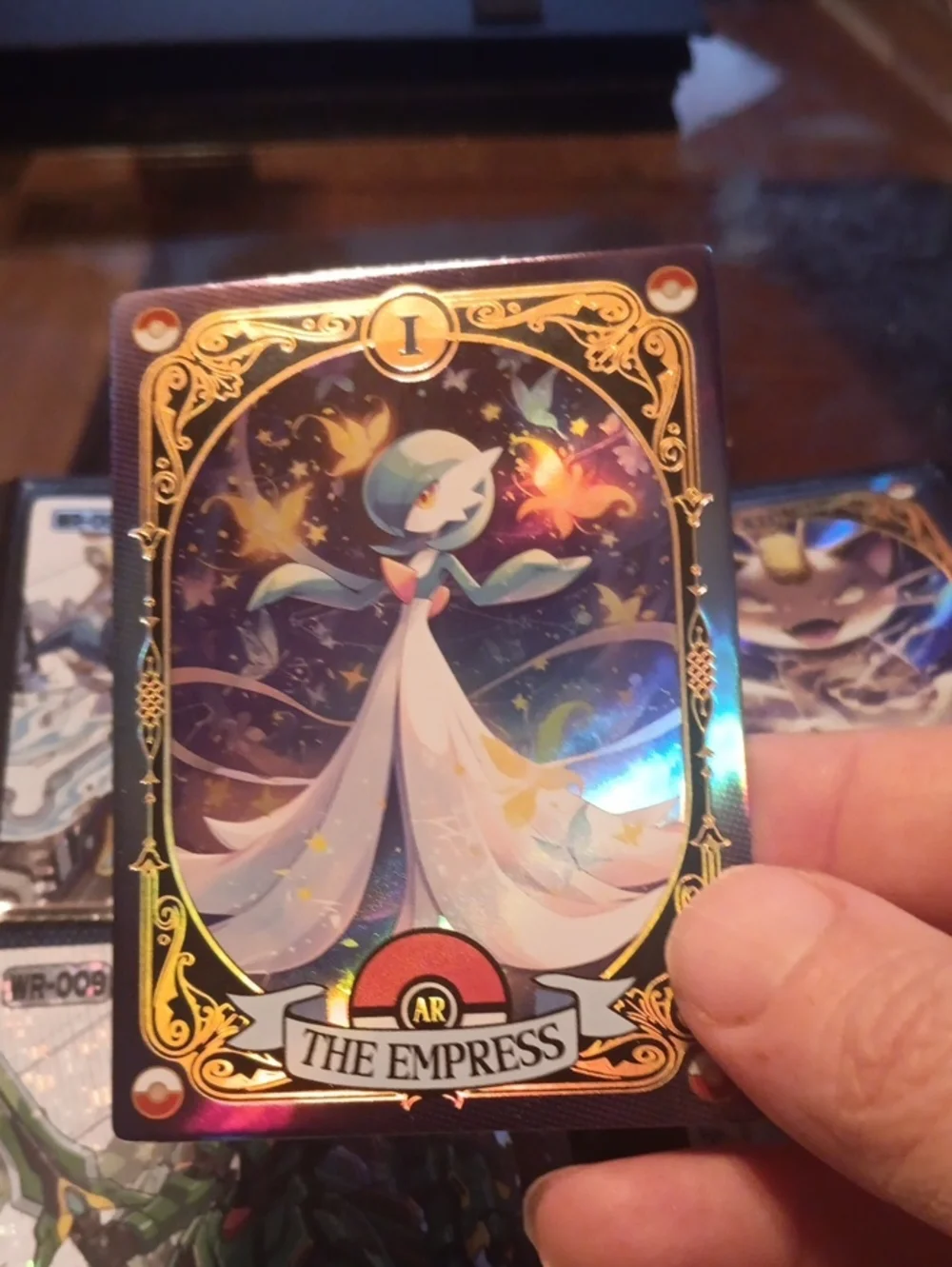 Pokemon Blue and Gold Ornate Holo Card Back